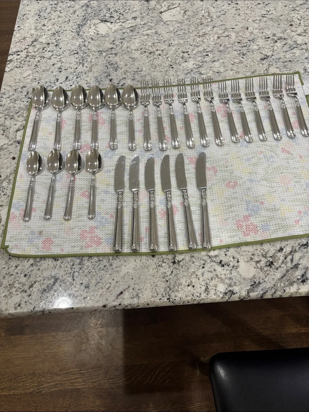 28 Pc Zwilling J.A. Henckels Vintage 1876 Stainless Steel Flatware.